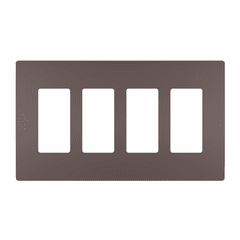 Legrand Radiant Screwless Wall Plate Plastic 4G - Dark Bronze - RWP264DB