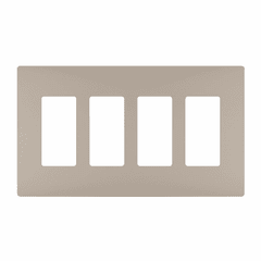 Legrand Radiant Screwless Wall Plate Plastic 4G - Nickel - RWP264NI