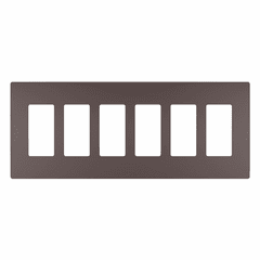 Legrand Radiant Screwless Wall Plate Plastic 6G - Dark Bronze - RWP266DB