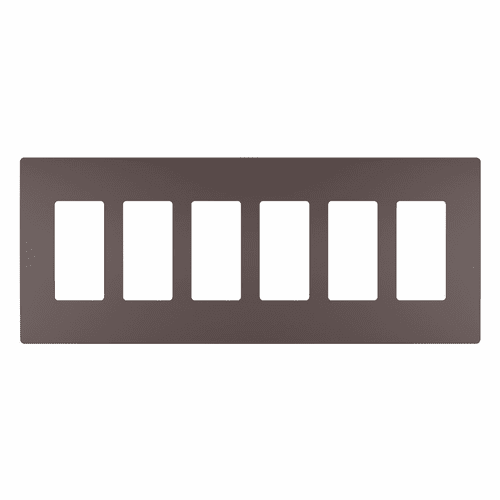 Legrand Radiant Screwless Wall Plate Plastic 6G - Dark Bronze - RWP266DB