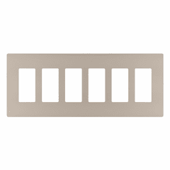 Legrand Radiant Screwless Wall Plate Plastic 6G - Nickel - RWP266NI