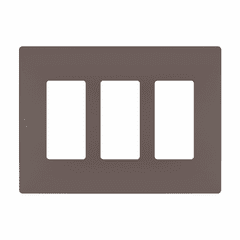 Legrand Radiant Screwless Wall Plate Plastic Sub Plate 3G - Dark Bronze - RWP263DBCC6