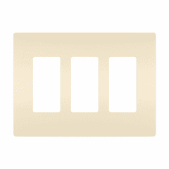 Legrand Radiant Screwless Wall Plate Plastic Sub Plate 3G - Light Almond - RWP263LA