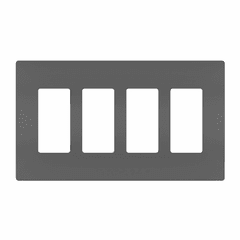 Legrand Radiant Screwless Wall Plate Plastic Sub Plate 4G - Black - RWP264BK