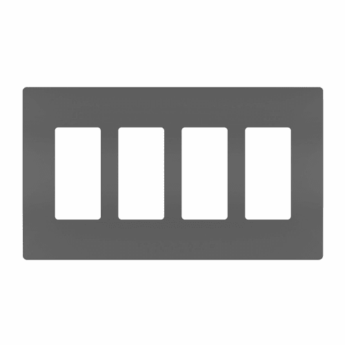 Legrand Radiant Screwless Wall Plate Plastic Sub Plate 4G - Black - RWP264BK