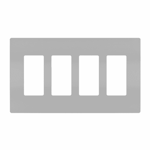Legrand Radiant Screwless Wall Plate Plastic Sub Plate 4G - Gray - RWP264GRY