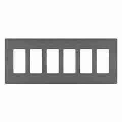 Legrand Radiant Screwless Wall Plate Plastic Sub Plate 6G - Black - RWP266BK