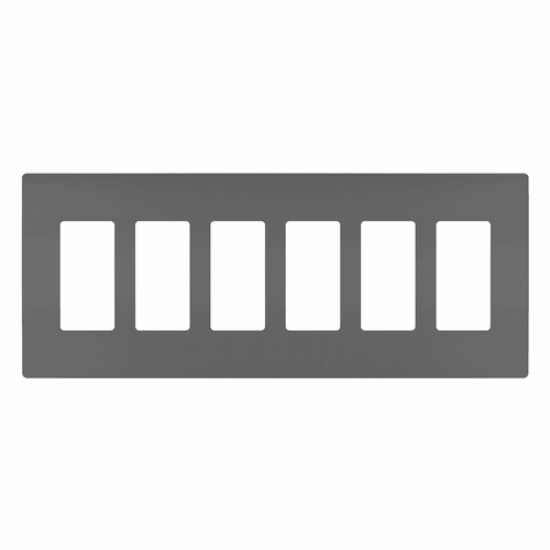 Legrand Radiant Screwless Wall Plate Plastic Sub Plate 6G - Black - RWP266BK