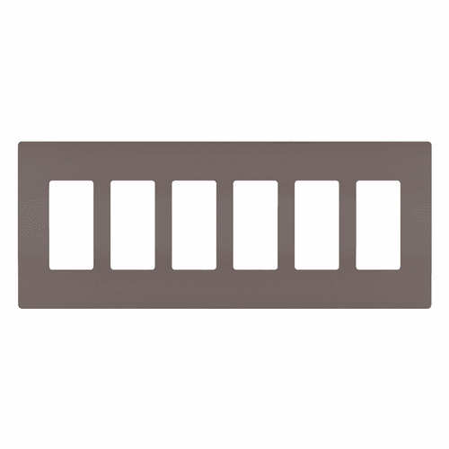 Legrand Radiant Screwless Wall Plate Plastic Sub Plate 6G - Brown - RWP266