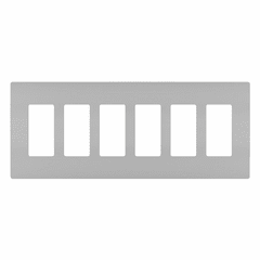 Legrand Radiant Screwless Wall Plate Plastic Sub Plate 6G - Gray - RWP266GRY