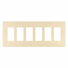 Legrand Radiant Screwless Wall Plate Plastic Sub Plate 6G - Ivory - RWP266I