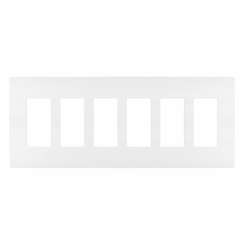 Legrand Radiant Screwless Wall Plate Plastic Sub Plate 6G - White - RWP266W