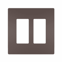 Legrand Radiant SCRWLESS Wall Plate Plastic 2G - Dark Bronze - RWP262DBCC6