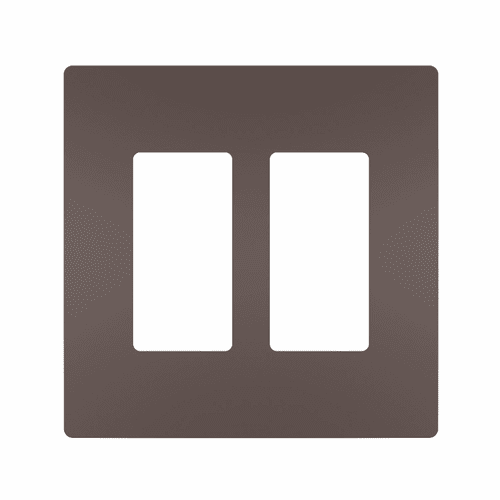 Legrand Radiant SCRWLESS Wall Plate Plastic 2G - Dark Bronze - RWP262DBCC6