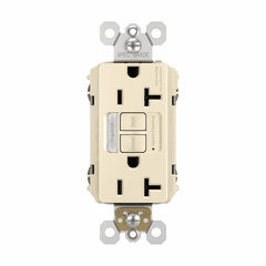 Legrand Radiant Self-Test GFCI Night Light/RECEP TR 20A - Light Almond - 2097NTLTRLA