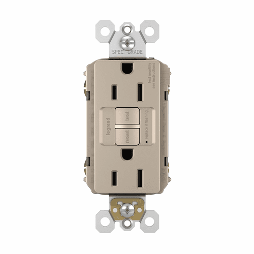 Legrand Radiant Self-Test GFCI REC TR 15A 125V - Nickel - 1597TRNICC4