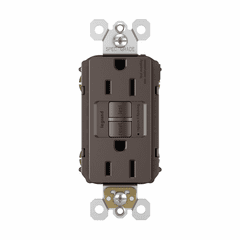 Legrand Radiant Self-Test GFCI RECEP TR 15A125V20A FD THRU - Brown - 1597TR