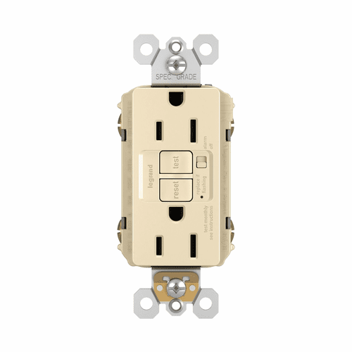 Legrand Radiant Self-Test GFCI RECEP TR ARoom 15A 125V - Ivory - 1597TRAI