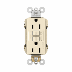 Legrand Radiant Self-Test GFCI RECEP TR ARoom 15A 125V - Light Almond - 1597TRALA