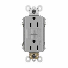 Legrand Radiant Self-Test GFCI RECEP TR WR 15A125V20A FD THRU - Gray - 1597TRWRGRY Legrand Radiant Self-Test GFCI RECEP TR WR 15A125V20A FD THRU - Gray - 1597TRWRGRY