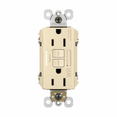 Legrand Radiant Self-Test GFCI RECEP TR WR 15A125V20A FD THRU - Ivory - 1597TRWRI Legrand Radiant Self-Test GFCI RECEP TR WR 15A125V20A FD THRU - Ivory - 1597TRWRI