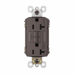 Legrand Radiant Self-Test TR WR GFCI Rec 20A 125VAC - Brown - 2097TRWR