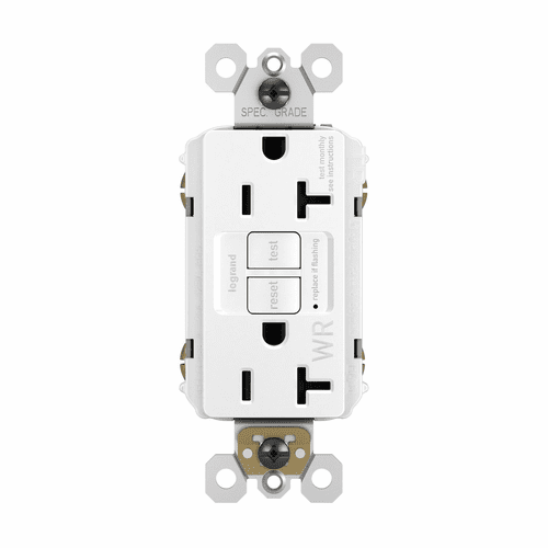 Legrand Radiant Self-Test TR WR GFCI Rec 20A 125VAC - White - 2097TRWRW