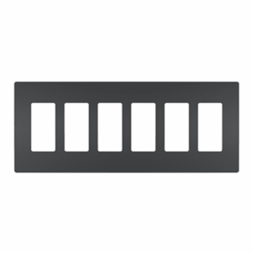 Legrand Radiant Six-Gang Screwless Wall Plate - Graphite - RWP266G