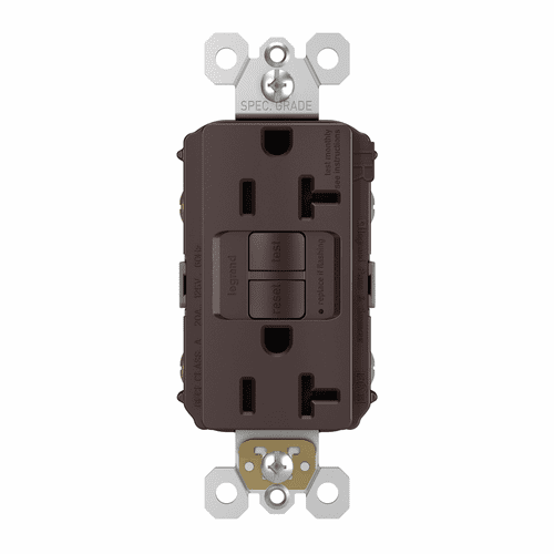 Legrand Radiant Spec-Grade Self-Test GFCI Receptacle - Dark Bronze - 2097TRDBCC4