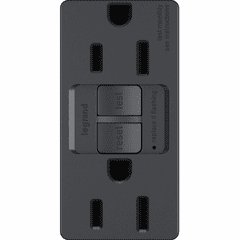 Legrand Radiant Spec-Grade Self-Test GFCI Receptacle - Graphite - 1597TRGCC4
