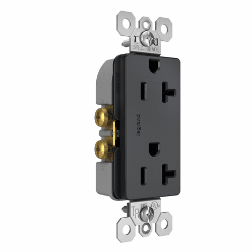 Legrand Radiant Spec-Grade Tamper-Resistant Receptacle - Graphite - TR26352RGCC6