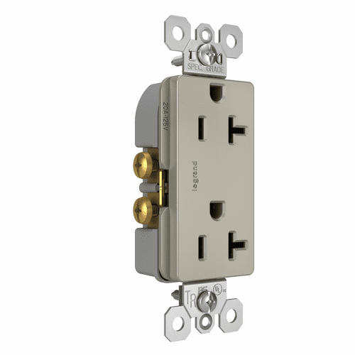 Legrand Radiant Spec-Grade Tamper-Resistant Receptacle - Nickel - TR26352RNICC6