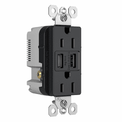 Legrand Radiant Tamper-Resistant USB Outlet - Graphite - TM826USBGCCV4