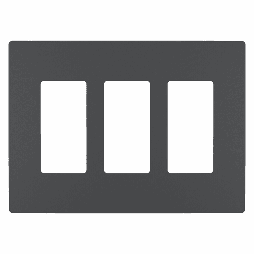 Legrand Radiant Three-Gang Screwless Wall Plate - Graphite - RWP263GCC6