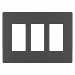 Legrand Radiant Three-Gang Screwless Wall Plate - Graphite - RWP263GCC6
