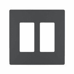 Legrand Radiant Two-Gang Screwless Wall Plate - Graphite - RWP262GCC6