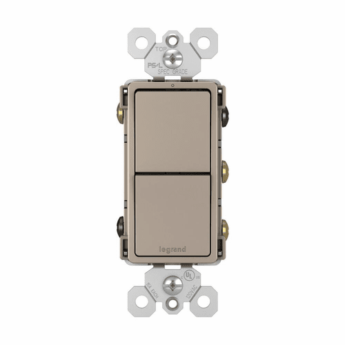 Legrand Radiant Two Single-Pole/3-Way Switches - Nickel - RCD33NICC6