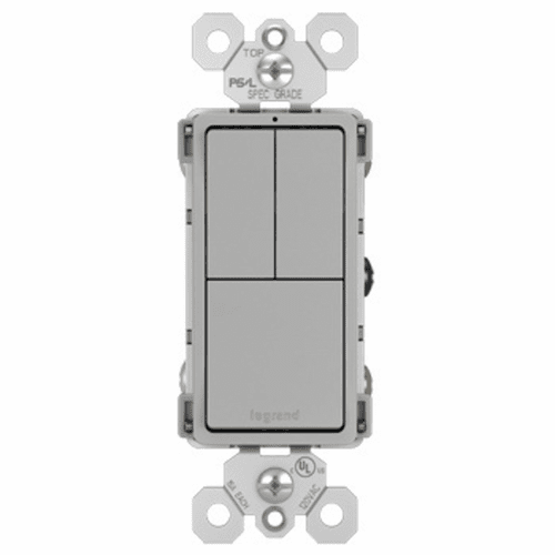 Legrand Radiant Two Single-Pole Switches/3-Way Switch - Gray - RCD113GRY