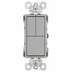 Legrand Radiant Two Single-Pole Switches/3-Way Switch - Gray - RCD113GRY