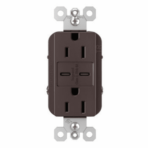 Legrand Radiant Ultra-Fast USB Type C/C Outlet - Dark Bronze - R26USBCC6DBCCV4