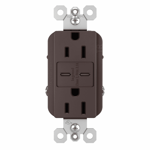 Legrand Radiant USB Type C/C Outlet - Dark Bronze - R26USBCCDBCCV4
