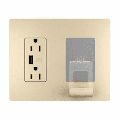 Legrand Radiant Wireless Charger - Ivory - RWC826USBICCV2 Legrand Radiant Wireless Charger - Ivory - RWC826USBICCV2