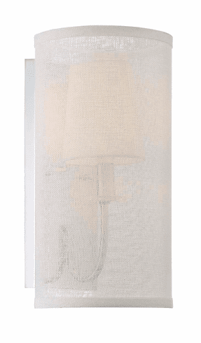 Libby Langdon for Crystorama Culver 1 Light Polished Nickel Sconce - 2291-PN