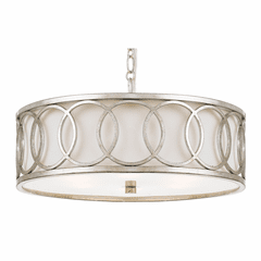 Libby Langdon for Crystorama Graham 6 Light Antique Silver Chandelier - 287-SA