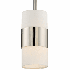 Libby Langdon for Crystorama Grayson 1 Light Polished Nickel Pendant - 290-PN