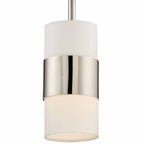 Libby Langdon for Crystorama Grayson 1 Light Polished Nickel Pendant - 290-PN
