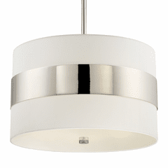 Libby Langdon for Crystorama Grayson 5 Light Polished Nickel Pendant - 297-PN