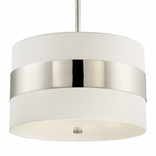 Libby Langdon for Crystorama Grayson 5 Light Polished Nickel Pendant - 297-PN