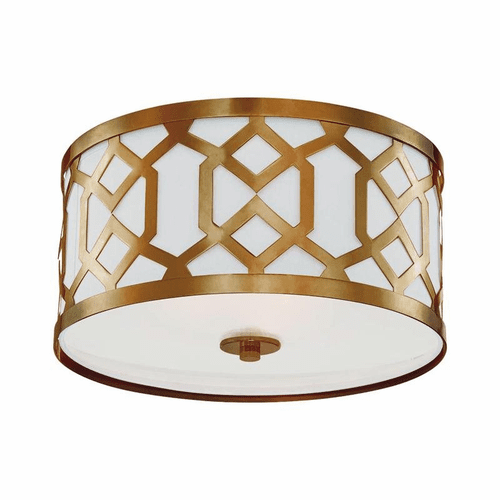 Libby Langdon for Crystorama Jennings 3 Light Aged Brass Ceiling Mount - 2263-AG