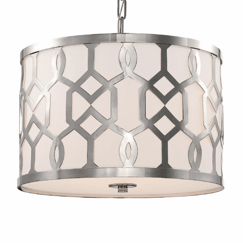 Libby Langdon for Crystorama Jennings 3 Light Polished Nickel Chandelier - 2265-PN